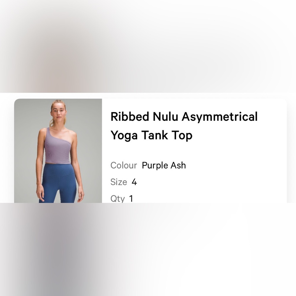 lululemon athletica Asymmetrical Tank Top - Purple
